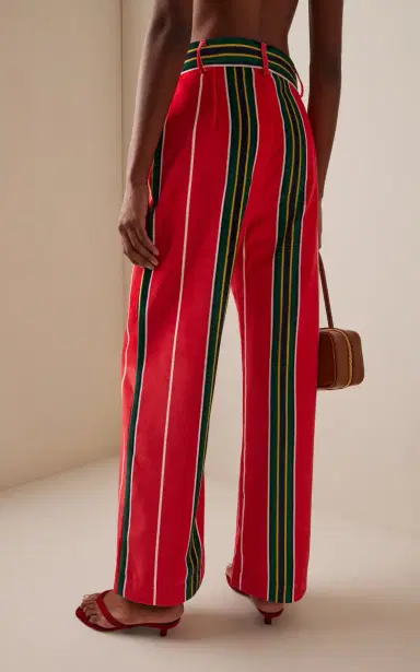 LA VESTE Pippi Striped Cotton Velvet Pants | Thumbnail 4 LA VESTE Pippi Striped Cotton Velvet Pants | Thumbnail 4