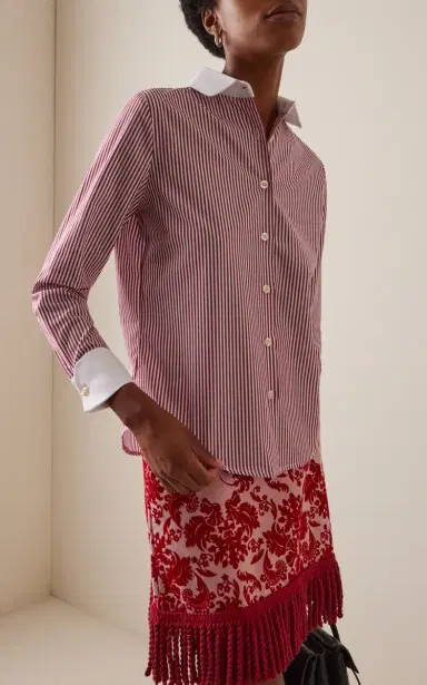 LA VESTE Shelby Striped Wool-Cotton Shirt | Thumbnail 2 LA VESTE Shelby Striped Wool-Cotton Shirt | Thumbnail 2