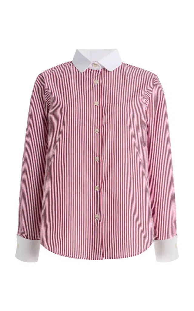 Shelby Striped Wool-Cotton Shirt Shelby Striped Wool-Cotton Shirt