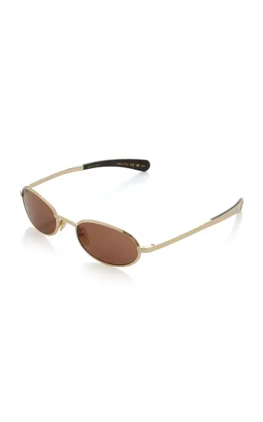 Gucci Oval-Frame Metal Sunglasses | Thumbnail 3 Gucci Oval-Frame Metal Sunglasses | Thumbnail 3