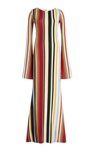Cala de la Cruz Amay Striped Jersey Maxi Dress | Thumbnail 1 Cala de la Cruz Amay Striped Jersey Maxi Dress | Thumbnail 1