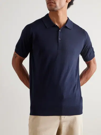 John Smedley Cotton and Cashmere-Blend Polo Shirt - Men | Thumbnail 3 John Smedley Cotton and Cashmere-Blend Polo Shirt - Men | Thumbnail 3