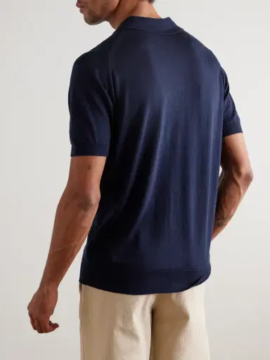 John Smedley Cotton and Cashmere-Blend Polo Shirt - Men | Thumbnail 4 John Smedley Cotton and Cashmere-Blend Polo Shirt - Men | Thumbnail 4