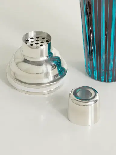 L'Objet Prism Glass and Silver-Tone Cocktail Shaker - Men | Thumbnail 4 L'Objet Prism Glass and Silver-Tone Cocktail Shaker - Men | Thumbnail 4