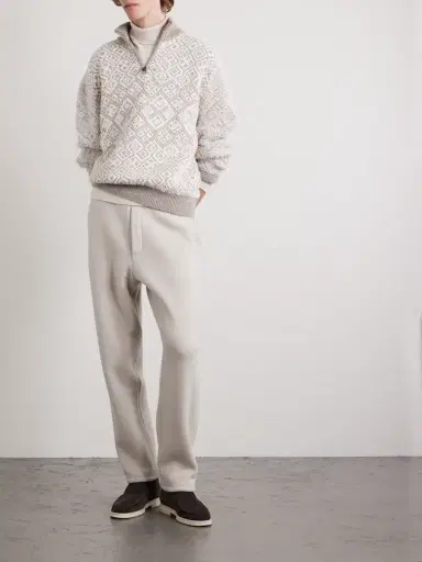 Loro Piana Straight-Leg Wool-Blend Sweatpants - Men | Thumbnail 2 Loro Piana Straight-Leg Wool-Blend Sweatpants - Men | Thumbnail 2
