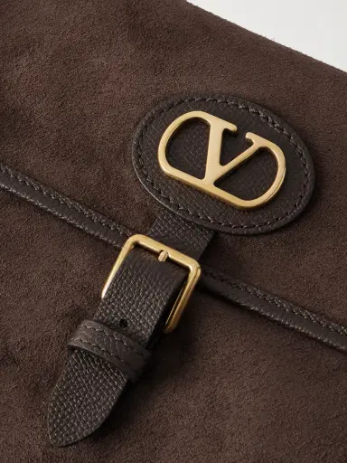 Valentino Garavani Antibes Full-Grain Leather-Trimmed Suede Messenger Bag - Men | Thumbnail 5 Valentino Garavani Antibes Full-Grain Leather-Trimmed Suede Messenger Bag - Men | Thumbnail 5