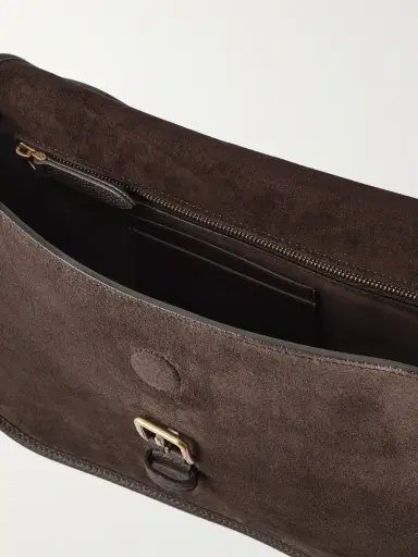 Valentino Garavani Antibes Full-Grain Leather-Trimmed Suede Messenger Bag - Men | Thumbnail 6 Valentino Garavani Antibes Full-Grain Leather-Trimmed Suede Messenger Bag - Men | Thumbnail 6