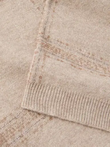 Brunello Cucinelli Sequined Checked Wool, Cashmere And Silk-blend Scarf | Thumbnail 3 Brunello Cucinelli Sequined Checked Wool, Cashmere And Silk-blend Scarf | Thumbnail 3