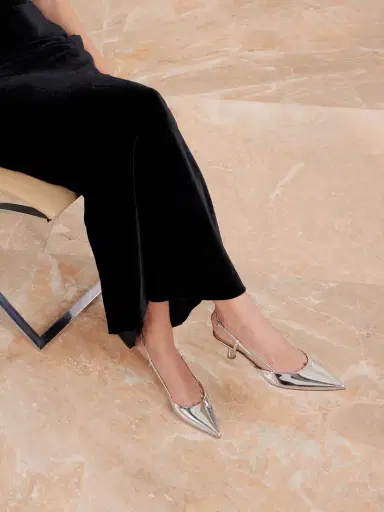 Gianvito Rossi Ascent 55 Mirrored Leather Slingback Pumps | Thumbnail 2 Gianvito Rossi Ascent 55 Mirrored Leather Slingback Pumps | Thumbnail 2