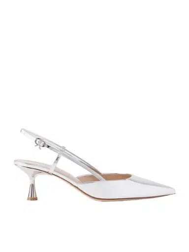 Gianvito Rossi Ascent 55 Mirrored Leather Slingback Pumps | Thumbnail 1 Gianvito Rossi Ascent 55 Mirrored Leather Slingback Pumps | Thumbnail 1