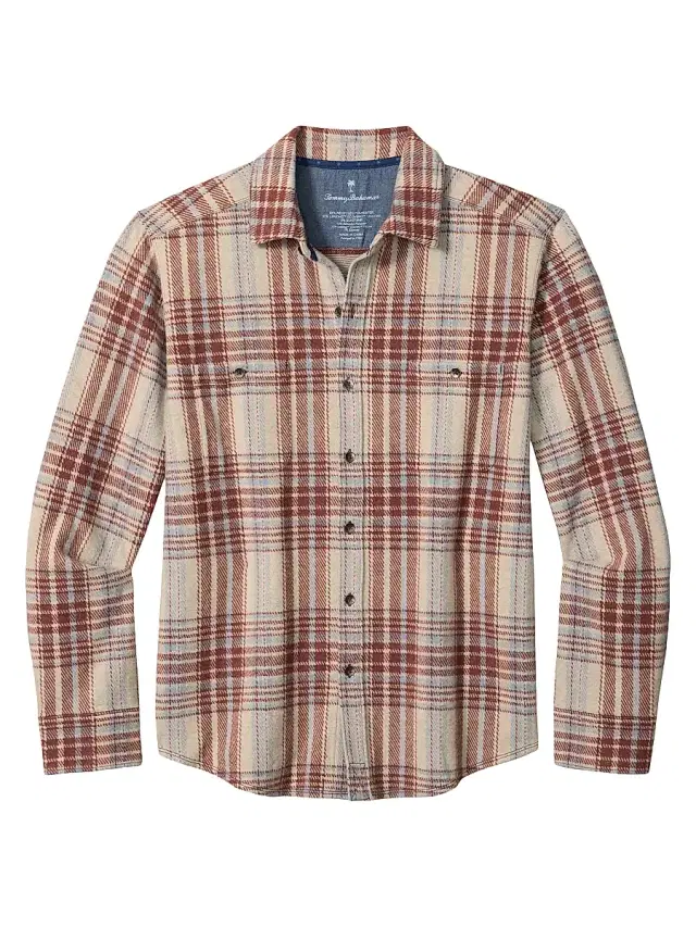 Men's Fireside Santa Fe Plaid Flannel Shirt - Warm Mist Men's Fireside Santa Fe Plaid Flannel Shirt - Warm Mist