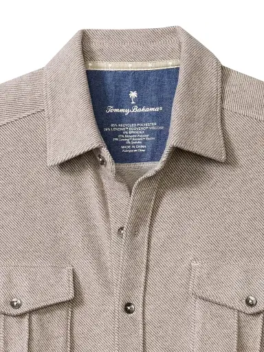 Tommy Bahama Men's Fireside Coast Classic-Fit Twill Shirt - Trophy Cup - Size XL | Thumbnail 2 Tommy Bahama Men's Fireside Coast Classic-Fit Twill Shirt - Trophy Cup - Size XL | Thumbnail 2