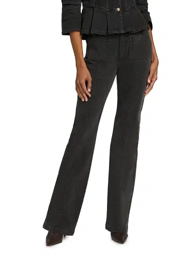 Cinq à Sept Women's Dahlia Dorothea Stretch-Denim Flared Jeans - Charbon | Thumbnail 3 Cinq à Sept Women's Dahlia Dorothea Stretch-Denim Flared Jeans - Charbon | Thumbnail 3