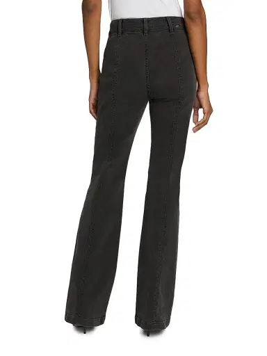 Cinq à Sept Women's Dahlia Dorothea Stretch-Denim Flared Jeans - Charbon | Thumbnail 5 Cinq à Sept Women's Dahlia Dorothea Stretch-Denim Flared Jeans - Charbon | Thumbnail 5