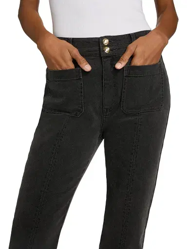 Cinq à Sept Women's Dahlia Dorothea Stretch-Denim Flared Jeans - Charbon | Thumbnail 6 Cinq à Sept Women's Dahlia Dorothea Stretch-Denim Flared Jeans - Charbon | Thumbnail 6