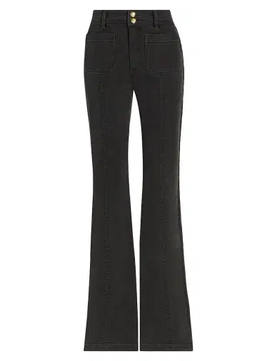 Cinq à Sept Women's Dahlia Dorothea Stretch-Denim Flared Jeans - Charbon | Thumbnail 1 Cinq à Sept Women's Dahlia Dorothea Stretch-Denim Flared Jeans - Charbon | Thumbnail 1