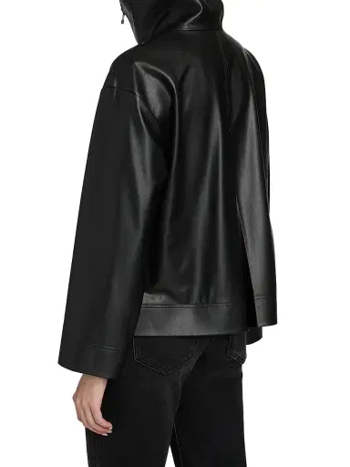 Veronica Beard Women's Brian Faux-Leather Popover Jacket | Thumbnail 5 Veronica Beard Women's Brian Faux-Leather Popover Jacket | Thumbnail 5