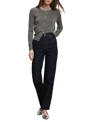 Veronica Beard Women's Leah Mid-Rise Straight-Leg Jeans | Thumbnail 2 Veronica Beard Women's Leah Mid-Rise Straight-Leg Jeans | Thumbnail 2