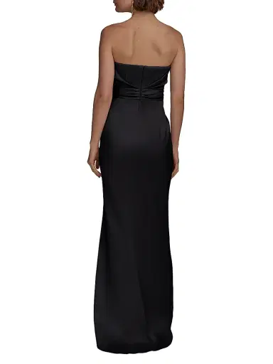 Donna Karan New York Women's Asymmetric Stretch-Mikado Gown - Black - Size 4 | Thumbnail 4 Donna Karan New York Women's Asymmetric Stretch-Mikado Gown - Black - Size 4 | Thumbnail 4