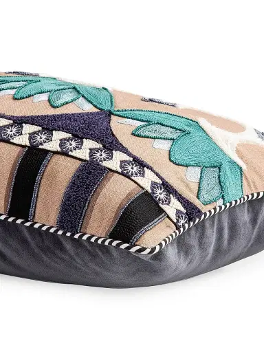 MacKenzie-Childs Lotus Embroidered Lumbar Pillow | Thumbnail 2 MacKenzie-Childs Lotus Embroidered Lumbar Pillow | Thumbnail 2