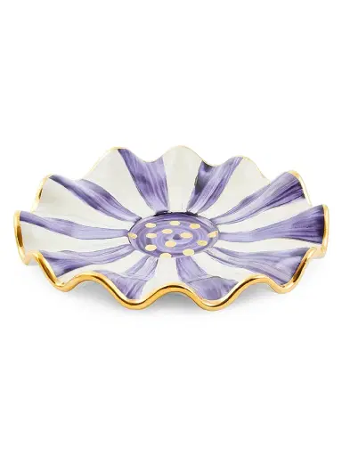 MacKenzie-Childs Plum Check Ceramic Saucer | Thumbnail 2 MacKenzie-Childs Plum Check Ceramic Saucer | Thumbnail 2
