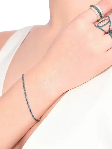 Lana Women's 14K Black Gold & Blue Diamond Tennis Bracelet - Black | Thumbnail 2 Lana Women's 14K Black Gold & Blue Diamond Tennis Bracelet - Black | Thumbnail 2