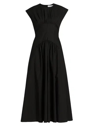 Proenza Schouler White Label Women's Nyssa Cotton-Blend Maxi Dress - Black - Size 14 | Thumbnail 1 Proenza Schouler White Label Women's Nyssa Cotton-Blend Maxi Dress - Black - Size 14 | Thumbnail 1