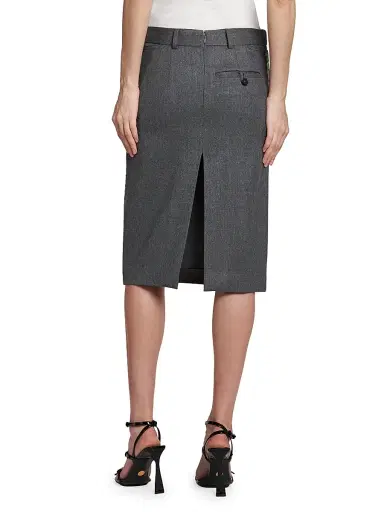 Stella McCartney Women's Mix Media Pencil Skirt - Slate - Size 12 | Thumbnail 5 Stella McCartney Women's Mix Media Pencil Skirt - Slate - Size 12 | Thumbnail 5