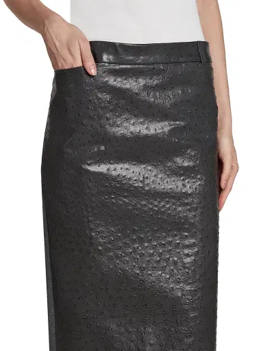 Stella McCartney Women's Mix Media Pencil Skirt - Slate - Size 12 | Thumbnail 6 Stella McCartney Women's Mix Media Pencil Skirt - Slate - Size 12 | Thumbnail 6