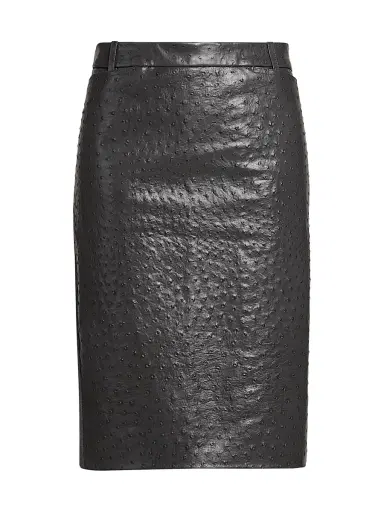 Stella McCartney Women's Mix Media Pencil Skirt - Slate - Size 12 | Thumbnail 1 Stella McCartney Women's Mix Media Pencil Skirt - Slate - Size 12 | Thumbnail 1