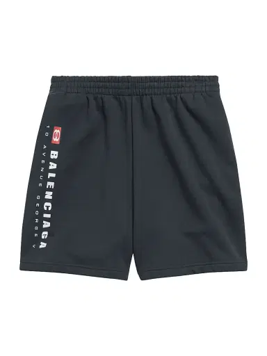 Balenciaga Men's Unity Sport Shorts - Faded Black | Thumbnail 1 Balenciaga Men's Unity Sport Shorts - Faded Black | Thumbnail 1