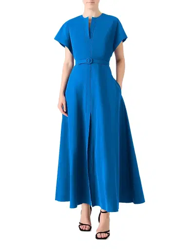 Akris punto Women's Techno Radzimir Belted Midi-Dress | Thumbnail 2 Akris punto Women's Techno Radzimir Belted Midi-Dress | Thumbnail 2