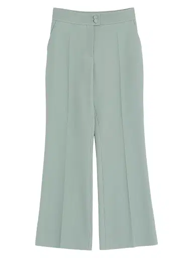 Valentino Garavani Women's Light Diagonal Wool Pants - Sage | Thumbnail 1 Valentino Garavani Women's Light Diagonal Wool Pants - Sage | Thumbnail 1