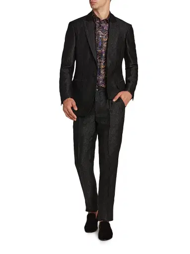 Etro Men's Fuji All-Over Paisley Evening Jacket | Thumbnail 2 Etro Men's Fuji All-Over Paisley Evening Jacket | Thumbnail 2