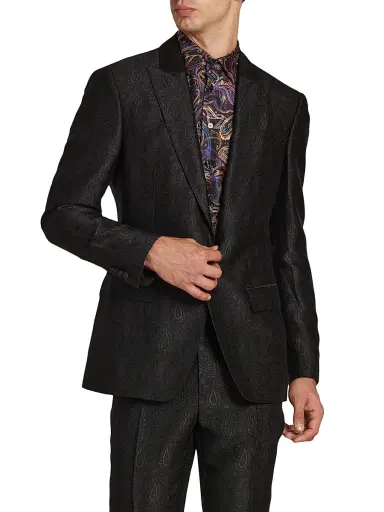 Etro Men's Fuji All-Over Paisley Evening Jacket | Thumbnail 3 Etro Men's Fuji All-Over Paisley Evening Jacket | Thumbnail 3