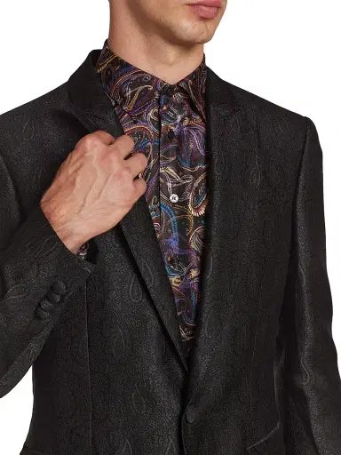 Etro Men's Fuji All-Over Paisley Evening Jacket | Thumbnail 6 Etro Men's Fuji All-Over Paisley Evening Jacket | Thumbnail 6