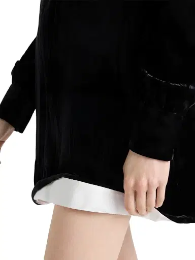 Prada Women's Velvet Mini-dress - Black | Thumbnail 4 Prada Women's Velvet Mini-dress - Black | Thumbnail 4