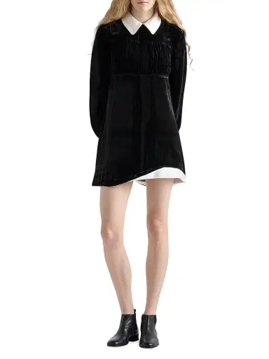 Prada Women's Velvet Mini-dress - Black | Thumbnail 6 Prada Women's Velvet Mini-dress - Black | Thumbnail 6