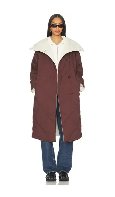 Varley Annalise Reversible Wrap Coat | Thumbnail 1 Varley Annalise Reversible Wrap Coat | Thumbnail 1