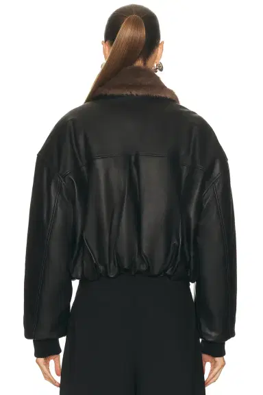 EAVES Norna Leather Bomber Jacket | Thumbnail 5 EAVES Norna Leather Bomber Jacket | Thumbnail 5