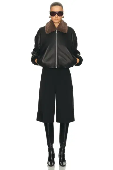 EAVES Norna Leather Bomber Jacket | Thumbnail 6 EAVES Norna Leather Bomber Jacket | Thumbnail 6