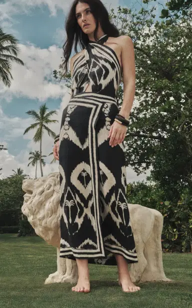 Johanna Ortiz Buen Viento Printed Linen Midi Dress | Thumbnail 5 Johanna Ortiz Buen Viento Printed Linen Midi Dress | Thumbnail 5