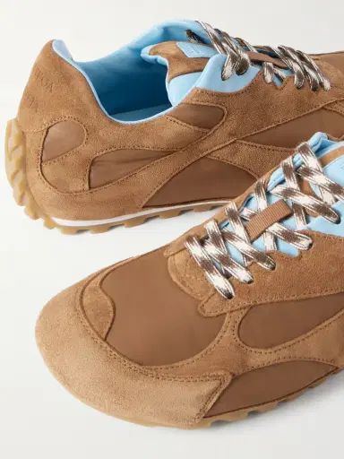 Bottega Veneta Orbit Leather-trimmed Suede And Shell Sneakers | Thumbnail 4 Bottega Veneta Orbit Leather-trimmed Suede And Shell Sneakers | Thumbnail 4
