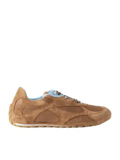 Bottega Veneta Orbit Leather-trimmed Suede And Shell Sneakers | Thumbnail 1 Bottega Veneta Orbit Leather-trimmed Suede And Shell Sneakers | Thumbnail 1