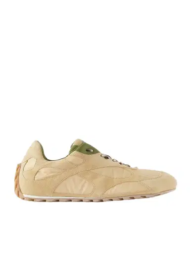 Bottega Veneta Orbit Leather-trimmed Suede And Shell Sneakers | Thumbnail 1 Bottega Veneta Orbit Leather-trimmed Suede And Shell Sneakers | Thumbnail 1
