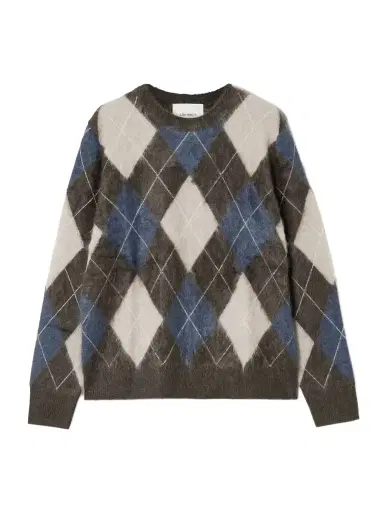 Lisa Yang Margy Argyle Brushed-cashmere Sweater | Thumbnail 1 Lisa Yang Margy Argyle Brushed-cashmere Sweater | Thumbnail 1