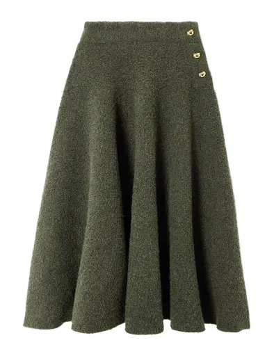 Bottega Veneta Wool-blend Bouclé Midi Skirt | Thumbnail 1 Bottega Veneta Wool-blend Bouclé Midi Skirt | Thumbnail 1