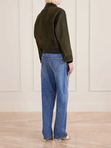 Bottega Veneta Intrecciato Leather-trimmed Suede Jacket | Thumbnail 4 Bottega Veneta Intrecciato Leather-trimmed Suede Jacket | Thumbnail 4