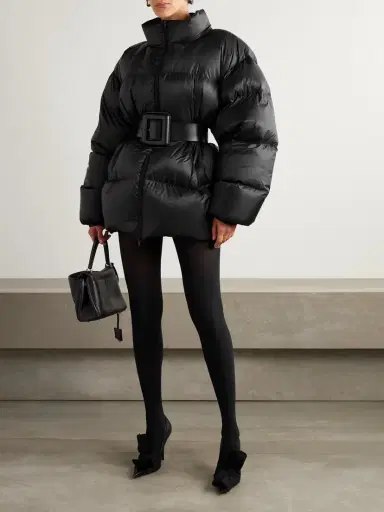 Balenciaga Hourglass Belted Quilted hell Down Jacket | Thumbnail 2 Balenciaga Hourglass Belted Quilted hell Down Jacket | Thumbnail 2