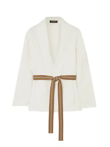 Loro Piana Belted Silk And Cotton-blend Cardigan | Thumbnail 1 Loro Piana Belted Silk And Cotton-blend Cardigan | Thumbnail 1